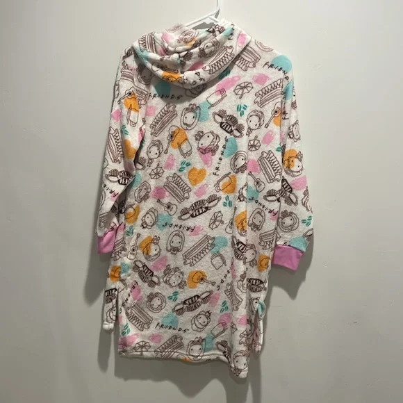 WARNER BROS Girls' Friends Pull Over Hooded Dorm Sleepwear Night Gown - Picture 6 of 6